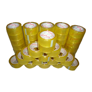 Duy nhất hai mặt rõ ràng Hộp băng dính màu Vàng-Nâu <span class=keywords><strong>Jumbo</strong></span> CuộN Bopp đóng gói Băng Acrylic Bopp con dấu Băng - Product Image 1