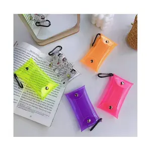 PVC Della Borsa Della Moneta del Supporto di Carta Del Raccoglitore Make up Sacchetto Del Keychain Del Sacchetto per il Regalo Trasparente di Vendita Calda Colourful Unisex Copertura