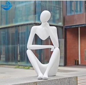 Escultura Abstracta Personalizada <span class=keywords><strong>de</strong></span> Figura Humana para Paisaje Moderno - Estatua <span class=keywords><strong>de</strong></span> Arte Minimalista para Interiores/Exteriores - Product Image 1