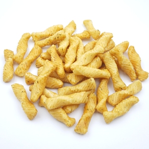Craquelins de riz torsadés croustillants au goût savoureux de beurre miso et d'ail, snacks de céréales cuits au four pour les distributeurs en gros - Product Image 2