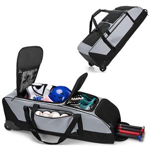 Sac de softball à roulettes avec compartiment pour chaussures, sac de baseball à roulettes - Product Image 2