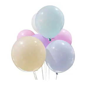 100件12英寸喜庆生日派对装饰乳胶粉彩马卡龙彩色气球