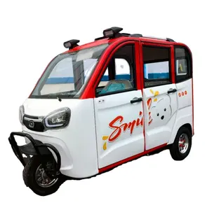 Becak listrik 1200W 60V untuk transportasi penumpang, sepeda motor roda tiga nyaman dan ramah lingkungan