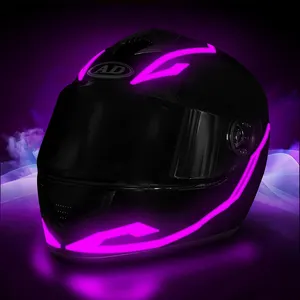 Universal LED Helmet Taillight USB Rechargeable Night Riding Signal Helmet EL Lights Strip Kit For Night Riding