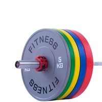 Plaques de musculation en caoutchouc durable noir/gris pour équipement de salle de sport commerciale