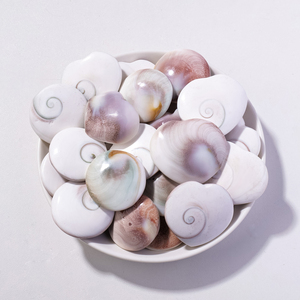 Tazón de canto al por mayor, concha de sol, concha de corazón de cristal redonda, piedra de palma para decoración de acabado hecho a mano - Product Image 5