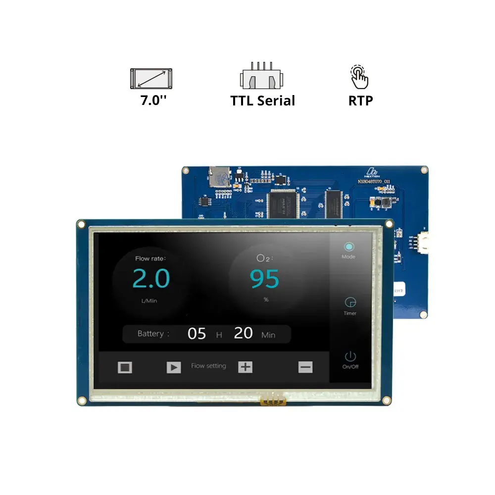 Nextion 7.0'' HMI TFT Screen Display Module with integrated 4-wire Resistive Touch Panel For Arduino DIY NX8048T070