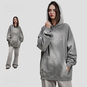 Sudaderas con Capucha para Hombre, Estilo Grunge, 100% Algodón, Felpa Francesa de 420 g/m², Efecto Desgastado por el Sol, Fabricante Mayorista, Proveedor de Alta Calidad - Product Image 2