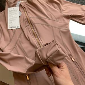 Lulu yarn vibration series fabric <b>yoga</b> outfit - women's naked feel stand collar sports <b>jacket</b> for running and fitness - Product Image 4