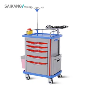 Hospital Medicine Trolley SKR054-ET SAIKANG Multifunction ABS Plastic Hospital Anaesthesia Trolley Medical Medicine Drug Emergency Trolley