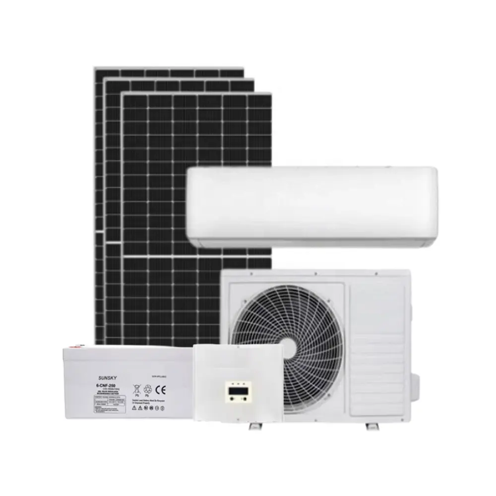 wall mounted air conditioner 2.5hp 3hp solar ac dc hybrid inverter air cooler home air conditioner solar powered 5000 24000 btu