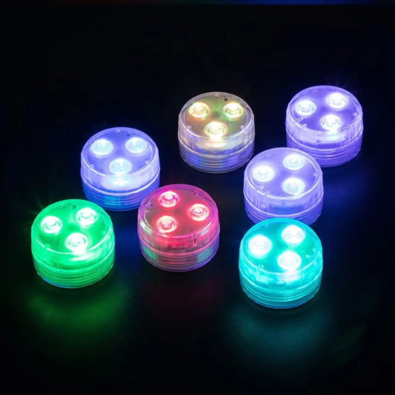 Mini Submersible LED Lights with Remote Control Submersible Candle Lights for Vase Fish Tank or Bathtub Decor