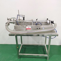 Remplisseuse de liquides semi-automatique horizontale à piston pneumatique, à amorçage automatique, pour shampoing, huile, détergent