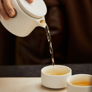 Théière <span class=keywords><strong>en</strong></span> porcelaine classique portable pour l'extérieur, service à thé de voyage avec tasses, design marocain traditionnel pour les vacances ou l'hôtel - Product Image 5