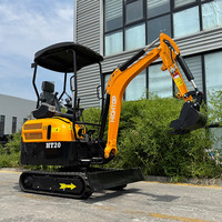 Envío gratis Mini excavadora sobre orugas 1,2 T 1,5 T Precio barato Diesel Micro excavadora CE/EPA/EURO Mini Pelle