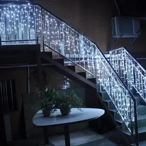 4Mx0.6M <b>Curtain</b> LED Icicle String <b>Lights</b> EU Plug Christmas Garland Droop <b>Light</b> Wedding Garden Street Outdoor Decorative Lighting - Product Image 3