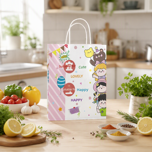Sacs en papier kraft pour le Nouvel An chinois – Emballage de magasin – Vente en gros – Emballage cadeau personnalisé avec poignée en papier pratique – Impression offset - Product Image 6