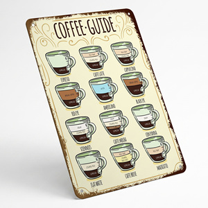 Großhandel Vintage Kaffee Metallschild Kaffee-Menü Poster Café Wanddekoration Restaurant Schild Barista Kunstwerk Küchendekoration - Product Image 5