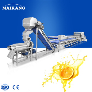 Ligne de production complète multifonctionnelle pour le lavage et l'extraction de jus de fruits frais (pomme, citron, gingembre) - Product Image 1