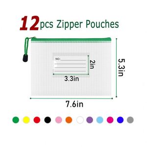 Bolsa de Archivo Transparente A4, Impermeable, con Cierre, para Documentos, Organizador de Plástico para Oficina, Escuela, Exámenes y Almacenamiento de Papeles - Product Image 2
