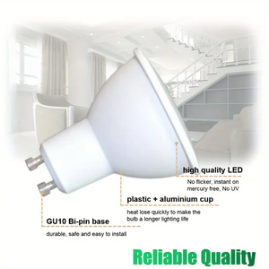 ON-OFF CCT thay đổi màu sắc bóng đèn thủy tinh ống kính 220V 5.5W GU10 dẫn ánh sáng tại chỗ 3000K GU10 dẫn bóng Đèn <span class=keywords><strong>LED</strong></span> Spotlight bóng đèn - Product Image 5
