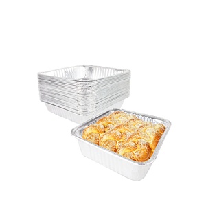 <span class=keywords><strong>Sartenes</strong></span> cuadradas <span class=keywords><strong>de</strong></span> papel <span class=keywords><strong>de</strong></span> <span class=keywords><strong>aluminio</strong></span> reciclables con tapas Bandejas <span class=keywords><strong>de</strong></span> embalaje <span class=keywords><strong>de</strong></span> alimentos desechables <span class=keywords><strong>Buenas</strong></span> para hornear pasteles Cocinar Calentamiento - Product Image 3