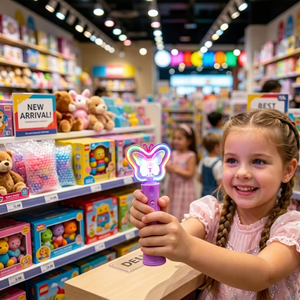 Baguette magique papillon clignotante <span class=keywords><strong>de</strong></span> 8,4 pouces pour enfants, 5 LED, bandes lumineuses néon, jouets LED, cadeaux <span class=keywords><strong>de</strong></span> fête, cadeaux <span class=keywords><strong>de</strong></span> Noël, événements festifs - Product Image 4