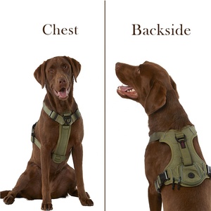 Chaleco de aventura de entrenamiento <span class=keywords><strong>para</strong></span> caminar, dispensador de bolsa de caca de nailon reflectante, arnés táctico de bolsillo, perro Safeti con asa <span class=keywords><strong>para</strong></span> perro grande - Product Image 5