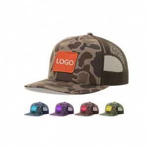 Casquettes de camionneur de haute qualité personnalisées pour activités de plein air, pêche, imperméables, avec patch en cuir et maille respirante - Product Image 4