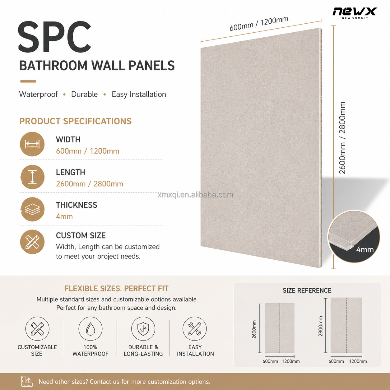 SPC Shower Wall Panels