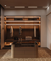 Système de dressing autoportant moderne avec poignées en aluminium et 5+ tiroirs, idéal pour hôtels et écoles – Conception gratuite