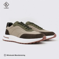 LANCI Sneakers de luxe pour hommes, fabriquées en usine, design original, sneakers personnalisées pour hommes, chaussures respirantes en mesh