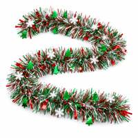 Rubans de Noël à pompons et fleurs à tirer, motif flocon de neige blanc, pour décoration de Noël - Nouveauté très demandée