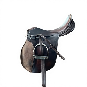 Asiento de cuero genuino hecho a mano con diseño sólido, color negro, ecológico, duradero, precio de mayorista para silla de montar inglesa. - Product Image 1