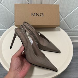 MNG <span class=keywords><strong>Décolleté</strong></span> da Donna con <span class=keywords><strong>Tacco</strong></span> Alto 2026 Nuovo Arrivo Tomaia Sintetica Punta Affusolata Elegante con Punta Aperta Chiusura con Fascia Elastica Super Alta - Product Image 2