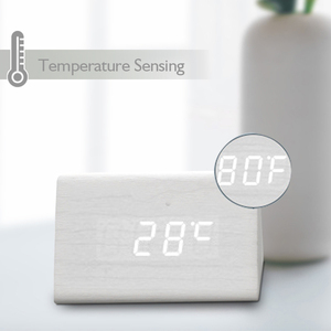 Saat — horloge numérique <span class=keywords><strong>de</strong></span> bureau avec commande acoustique, rétro-éclairage, horloge <span class=keywords><strong>de</strong></span> Table, chargeur USB en bois, alarme pour enfants, LCD, <span class=keywords><strong>de</strong></span> chevet - Product Image 3