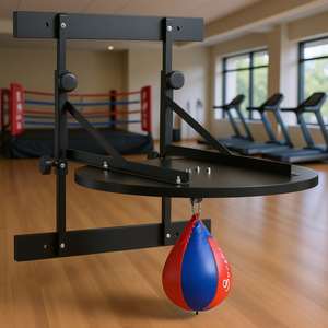 Plataforma para saco de boxeo de 10 pulgadas, negra, ajustable, de acero, para montaje en pared, equipo de entrenamiento de boxeo, uso universal - Product Image 2