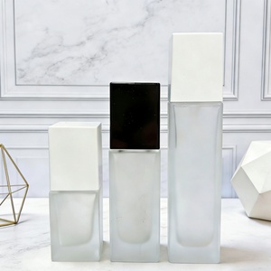Botellas de Vidrio Esmerilado con Bomba Dosificadora para Crema, Maquillaje, Cuidado de la Piel, Cosméticos, Emulsión Líquida y Base, Cuadradas, de 30ml y 60ml, con Logotipo Personalizado - Product Image 6