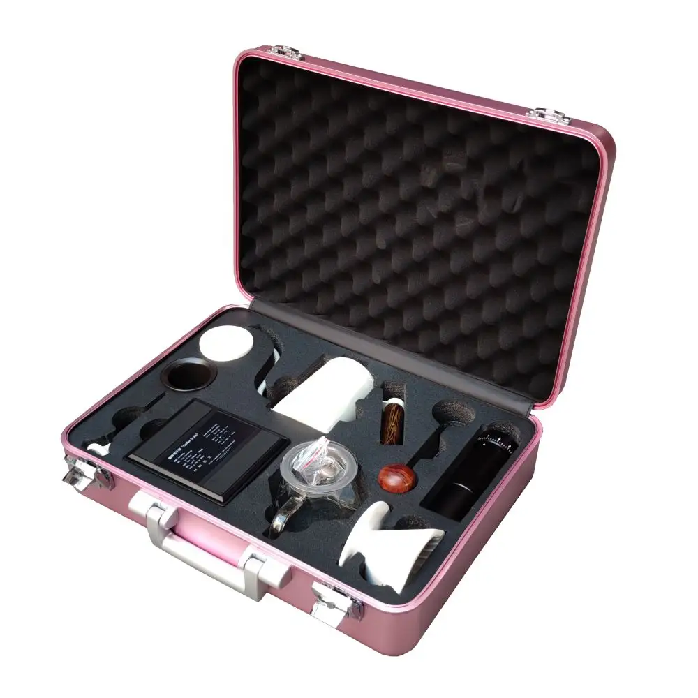 custom size custom foam pink All aluminum alloy carrying hard Aluminum Case Foam Briefcase Tool Box with foam padding