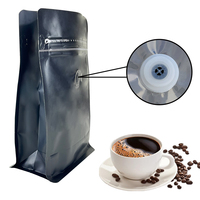 Pochette à café refermable Sacs d'emballage alimentaire Sacs en plastique à café imprimés personnalisés avec fenêtre et valve