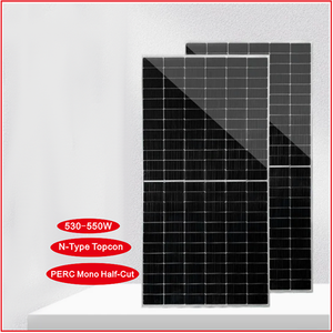 แผงโซลาร์เซลล์ PERC แบบโมโนคริสตัลไลน์ชนิด N ระดับ Tier 1 สีดำทั้งหมด กำลังไฟ 550 วัตต์ แบบสองหน้า (Bifacial) กระจกสองชั้น HJT เซลล์แบบ Half-Cut ราคาขายส่งถูกกว่า - Product Image 1