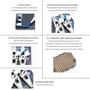 Élément Chauffant à Film Épais en Acier Inoxydable 220V/380V pour Chauffage Instantané de l'Eau, Caoutchouc Silicone pour Petits Distributeurs d'Eau - Product Image 5