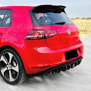 Amp Z Rear Bumper Lip Spoiler For Volkswagen Golf 7 Mk7 Gti Matte Finish With Led Light Car Body Kit - Product Image 3