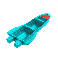Bateau de pêche pliable en PE de haute qualité, portable, durable, détachable, pour lac/rivière, supporte un moteur hors-bord, 800 kg, neuf