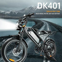 Vélo Électrique Longue Autonomie Pneus Larges 20 Pouces Rétro Plage Neige Moto 48V 15Ah Tout-Terrain Montagne