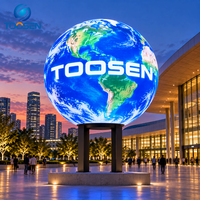 Layar LED Definisi Tinggi Hemispherical TOOSEN P3 P4 P5 7680Hz untuk Luar Ruangan, Dinding Video LED untuk Pameran Taman Sains