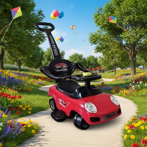 Auto Giocattolo a Spinta per Bambini da <span class=keywords><strong>2</strong></span> a 4 Anni 2025, Passeggino in Plastica con Pedali e Maniglia <span class=keywords><strong>di</strong></span> Spinta - Product Image 2