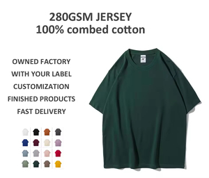 Mens Fashion BlankT Shirts Oversize Drop Shoulder100% Cotton T-shirt Customized Logo Heavyweight t Shirts - Product Image 2
