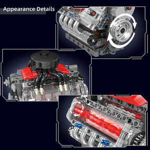 For <strong>Mould</strong> <strong>King</strong> 10171 V8 Engine Building DIY Toy Set Electrically Driven Motorized Cylinder STEM Learning for Kids Perfect Gift - Product Image 4