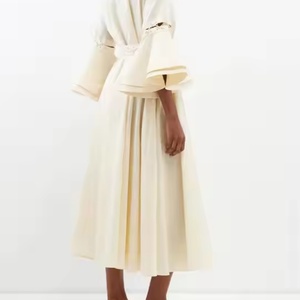 Robe décontractée élégante brodée à manches évasées respirante sur mesure 2025 pour femme – Vente en gros - Product Image 2